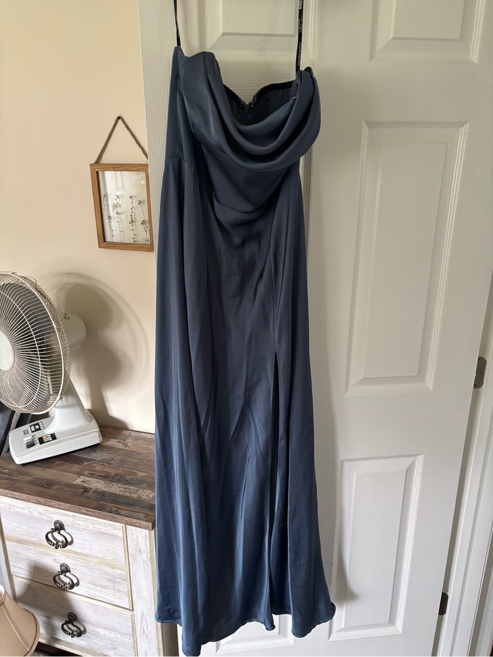 Birdy Grey Mia Matte Satin Dress French Blue L